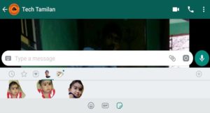 WhatsApp sticker available with custom photos