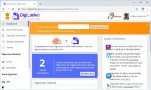 Digi locker dashboard