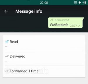 ForwardingInfo WhatsApp feature