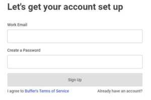 buffer account signup